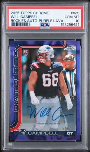 2025 Topps Chrome Will Campbell Base (PSA 10)