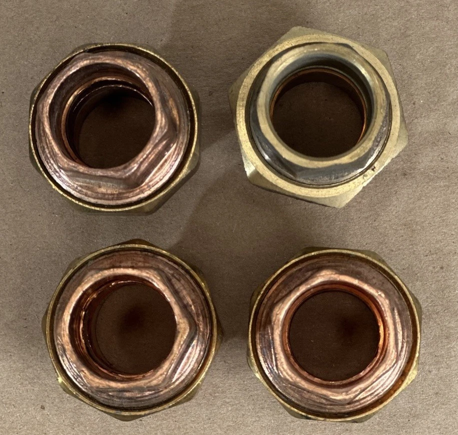 Lot of Four (4) 3/4 in. Copper Sweat C x C Unions New Old Stock Nibco & Generic - Image 3 of 3