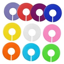 Mozeat Lens 10 PCS Closet Dividers for Hanging Clothes, Color Plastic Hanger 