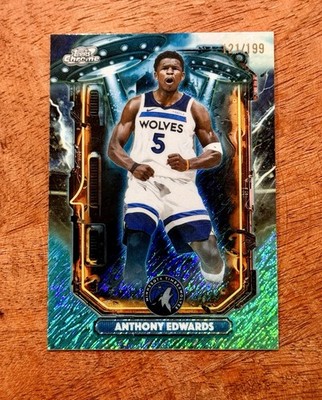 2025-26 Topps Chrome Cosmic Extraterrestrial Talent Anthony Edwards Aqua /199