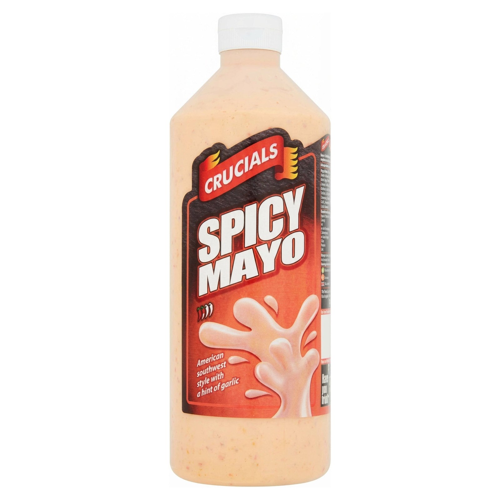 Crucials Spicy Mayo Squeezy Sauce 500ml UK Premium Creamy Chilli Condiment