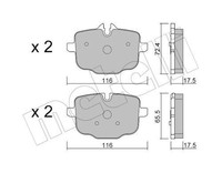 Metelli Bremsbelagsatz, Scheibenbremse 22-0921-0 FüR Bmw
