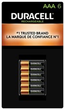 Duracell Rechargeable AAA Batteries, 6 Count Pack of 1 Triple A Battery for L...