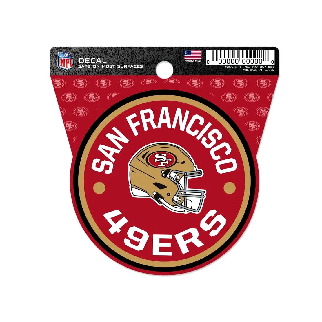 Decalcomania Casco Football Stile 49ers Decalcomania Per Casco Da Football Like 49ers Taglia Intera