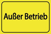 Blechschild 30X40 Cm AußEr Betrieb Gelbes Schild Deko Geschenk Schild