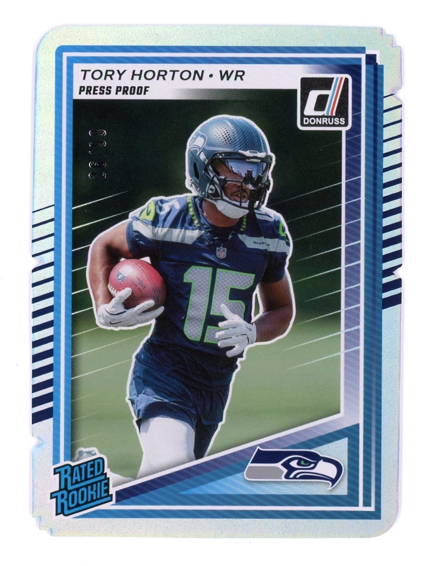 2025 Panini Donruss Tory Horton RC Rated Rookie Press Proof Silver Die-Cut /99