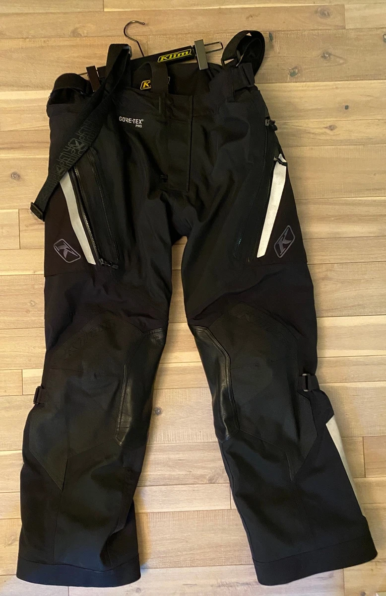 古着 Klim ライディングパンツ ダカールパンツ レザー切り替え グレー