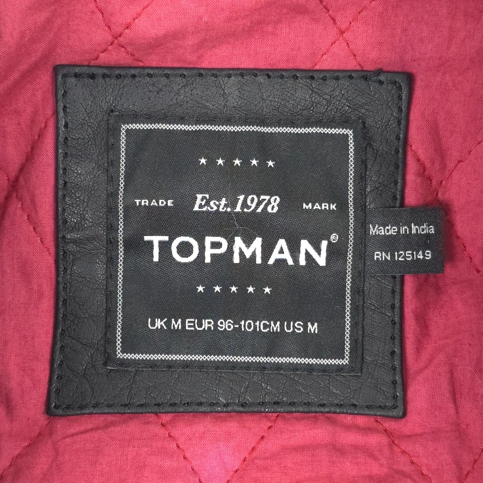 Chaqueta de motociclista de cuero negra con cremallera talla MEDIANA BOLSILLOS CON CREMALLERA **DEFECTOS** Foto 4 de 4