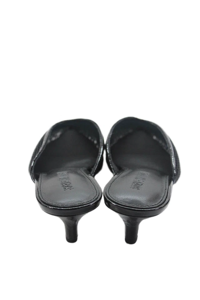 Steve Madden Womens Mesh Pointed Toe Kitten Heels Mules Shoes Black Size 9 - Image 3 of 4