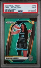 2024 Panini Prizm WNBA Green Prizm #149 Kamilla Cardoso Rookie PSA 9