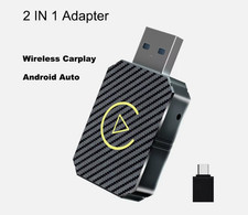 NEW Wireless CarPlay Android Auto Adapter Wired to Wireless 2in1 Mini Car Ai Box
