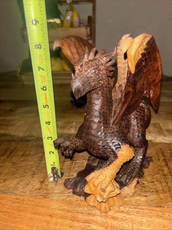 Wooden Handcarved Dragon 2007 Auto Dragon Renaissance Sculpture