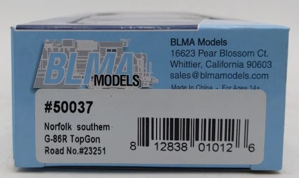 BLMA Models 50037 HO Scale Norfolk Southern G-86R Open Gondola #23251 NIB - Image 2 of 2