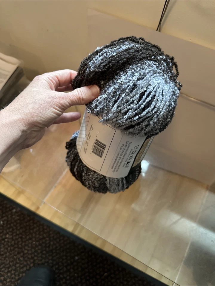 Buttercream Luxe Craft Rainbow Boucle Yarn LARGE 8oz - Color“Koala” BRBM-116 - Image 3 of 4