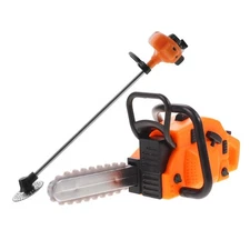 Mini Chainsaw 2Pcs Set Realistic PVC Miniature Garden Tool for Fairy Garden D...