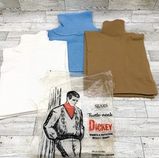 Vintage Turtle-Neck Open Sides Dickey Collar - Set of 3