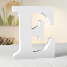 8 Inch White Wood Letters Unfinished Wood Letters for Wall Decor Decorative Stan