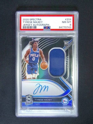 2020-21 Panini Spectra - Rookie Jersey Autographs Tyrese Maxey /49 RC Auto Tyrese Maxey Spectra サイン マキシ