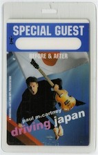 Paul McCartney 2002 Driving Rain tour Japan Band Guest Laminated Backstage Pass