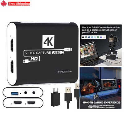 1080P Capture Card with Mic Support for Streaming on OBS, Twitch, TikTok
