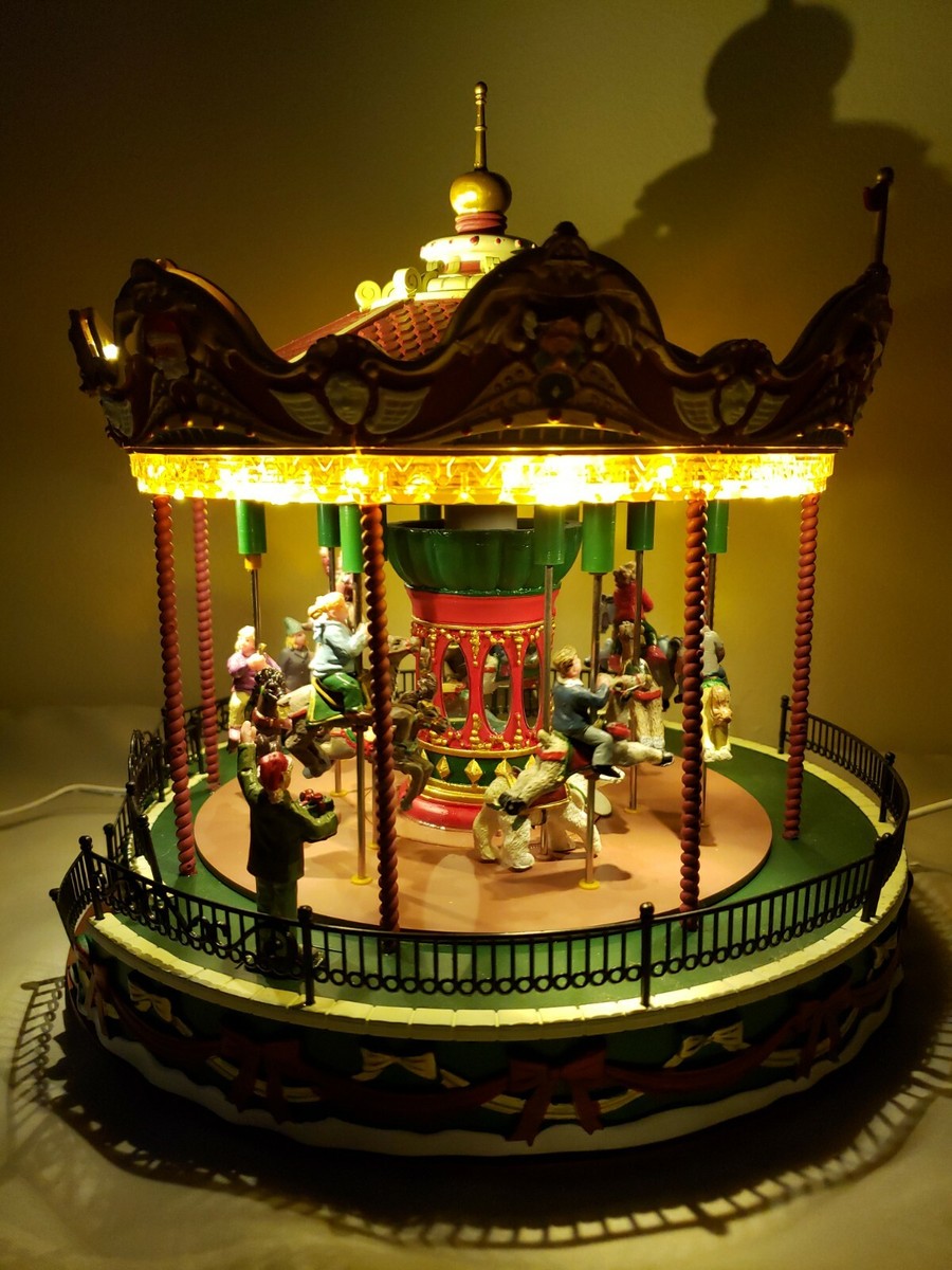 VINTAGE STYLE LEMAX 2000s Christmas Santa Carousel | eBay