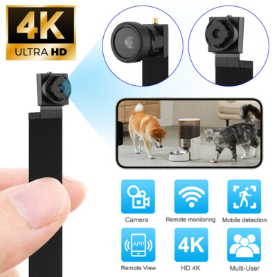 4K Mini Security  Camera with Motion Detection & Sound Recording Alert WiFi