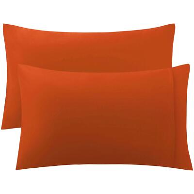 Kissenbezüge aus ägyptischer Baumwolle Standard/Queen Size 2er Set orange