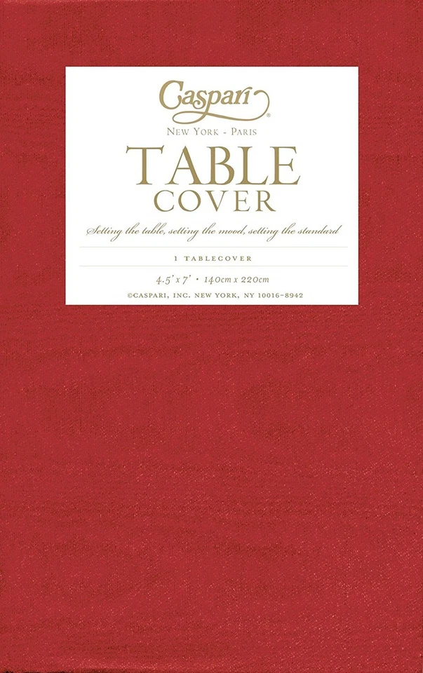 Caspari Paper Table Cover, Moiré Red (971TCP) - Image 2 of 2