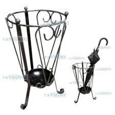 PORTA OMBRELLI PORTAOMBRELLI IN FERRO BATTUTO CM. 50 VASCA IN FERRO NERO ANTICO