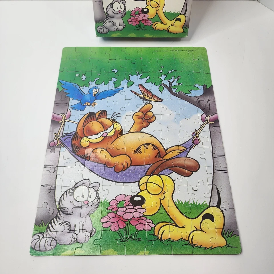 Rompecabezas Garfield dorado vintage 4609-43 - 100 piezas - 11,5"x15" - completo Foto 2 de 4