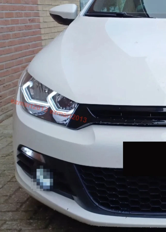 for Volkswagen Scirocco 08-17 headlight Crystal RGB LED halo ring multi color - Image 3 of 4