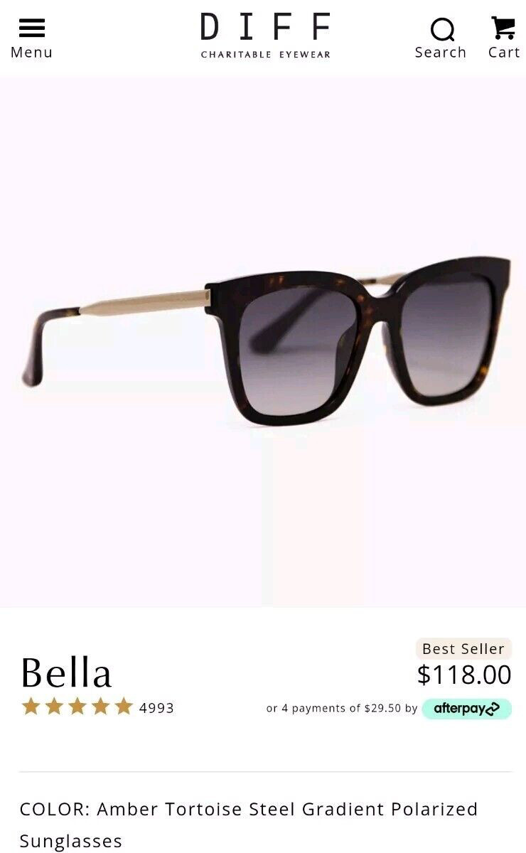 Diff ‘Bella’ Womens Tortoise Cat Eye Sunglasses - image 9