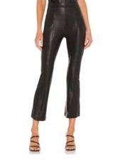  189 NWOT Amanda Uprichard Faux Leather Pants Black High Waist Women  s Medium
