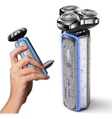 Men's Electric Beard Shaver Trimmer Razor Rechargeable Hair Shaving Machine USB