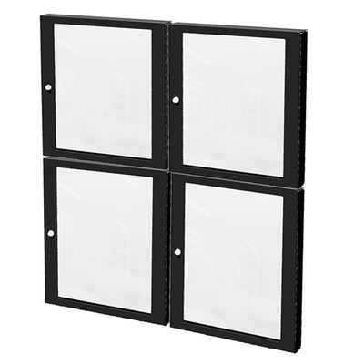 Four Pack Penn Elcom R8450-16 Glass Door 16 Space (16RU)