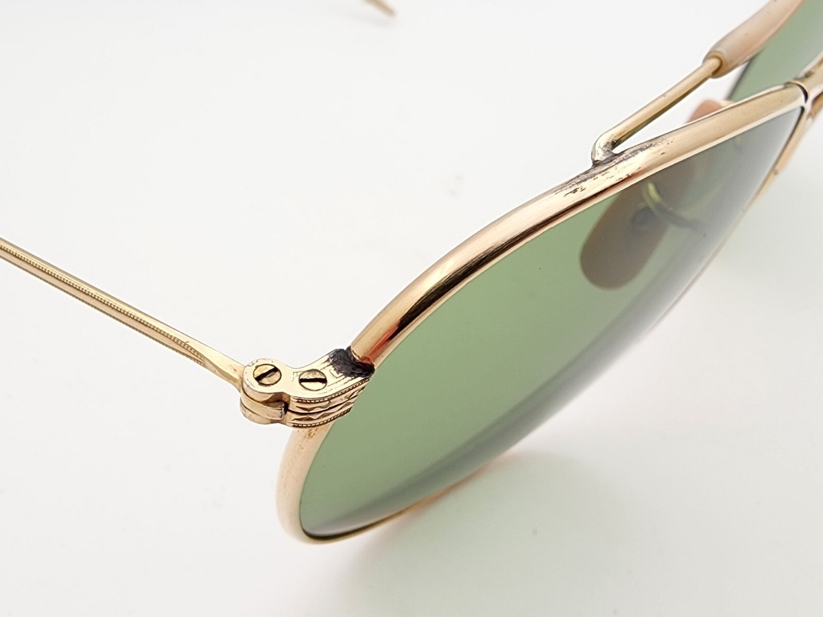 Vintage American Optical AO Cool Ray Ful-Vue Green Aviator 1/10