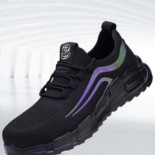 MEMENS WOMEN SAFETY SHOES WORK TRAINER COMPOSITE PLASTIC TOE CAP SHOES LIGHTWEIG