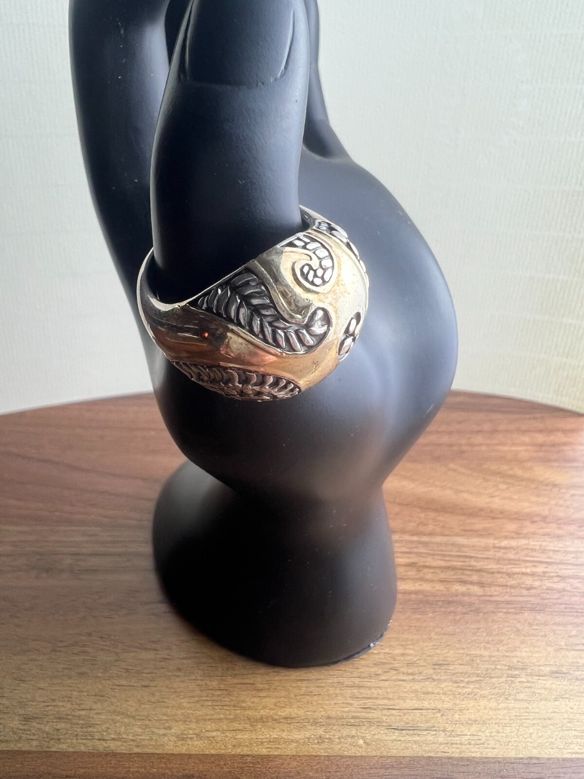 925 Sterling Silver Domed Statement Ring, Made In… - image 2