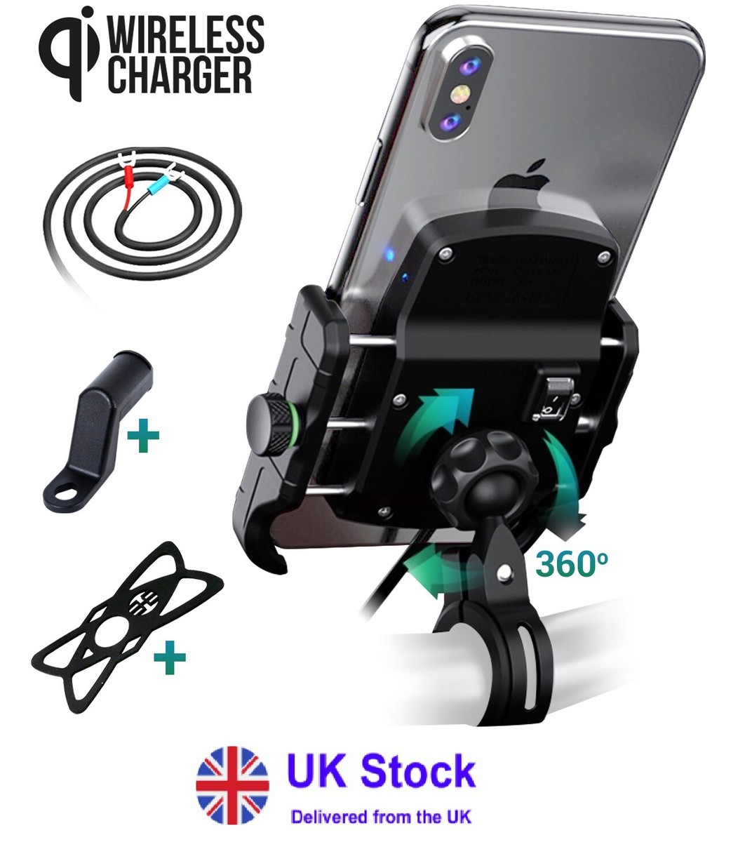 Motorcycle Phone Holder Fast Wireless Charger Quick USB Charging Moto Motorbike Mirror Stand Support Cellphone Handlebar Mount - 202192403