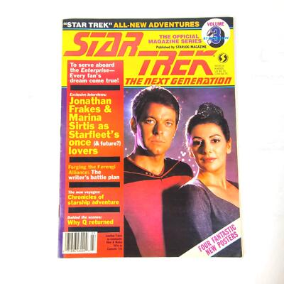 Star Trek The Next Generation TNG Magazine #3 March 1988 Jonathan Frakes