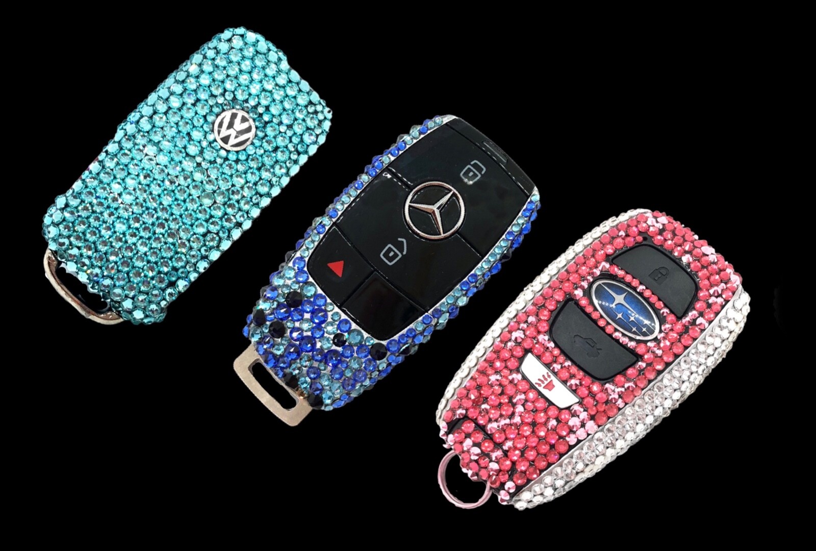 Bling Any Car Key Fob AUSTRIAN CRYSTALS Maserati Benz BMW Audi Bedazzled Custom