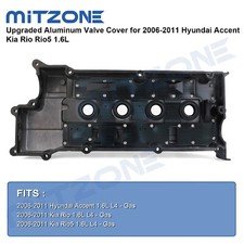 Engine Valve Cover w/ Gasket For 2006-2011 Hyundai Accent Kia Rio 1.6L DOHC 16V