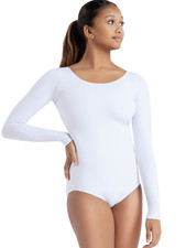Capezio Long Sleeve Leotard in White  NWT  Size Extra Small