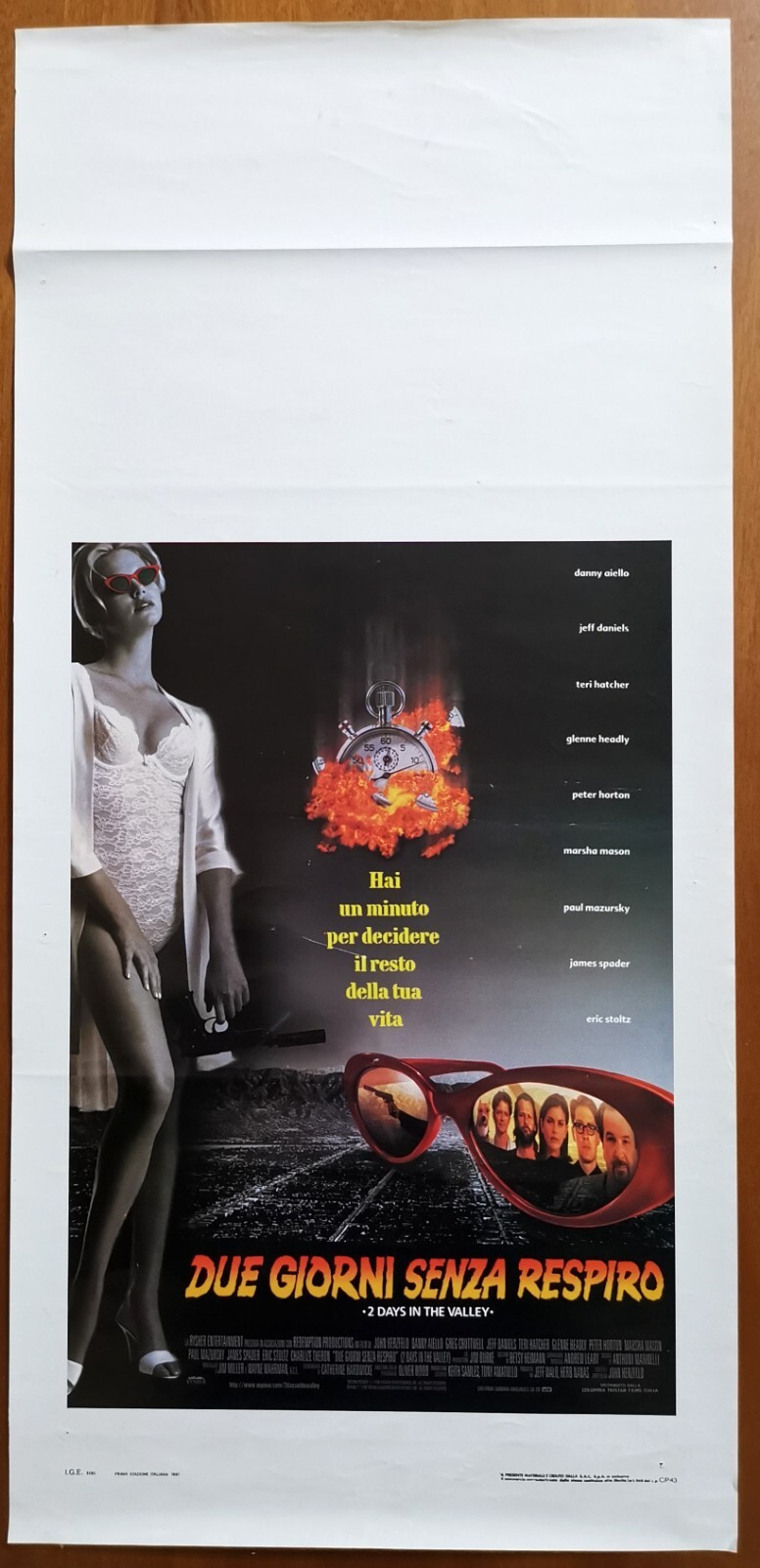 Locandina originale film Due giorni senza respiro (1996) - Regia di John Herzfeld