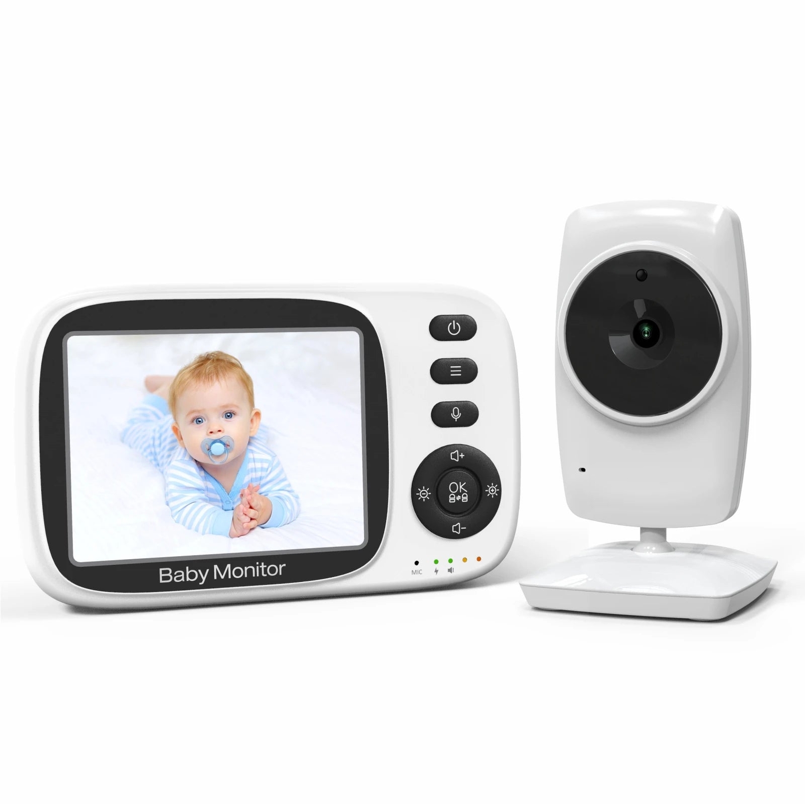 2.4G Wireless Video Baby Monitor with 3.2 Inch LCD 2-Way Audio Night Vision-image