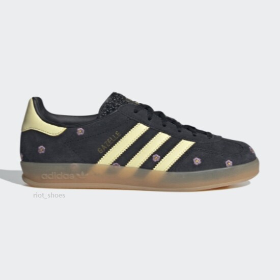 Женские кроссовки Adidas Gazelle в помещении черного/желтого цвета - IF4490 Expeditedship