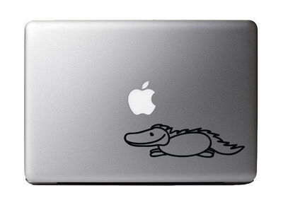 Kids Animal Doodles Alligator Vinyl Decal for Apple MacBook Dell Laptops