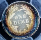 1884 Seated Liberty Dime PCGS PR66 Gorgeous Toning