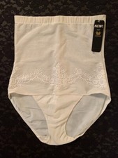 WACOAL WOMEN'S 7 L WHITE HIGH WAIST BRIEF CONTROL SHAPEWEAR NEW WITH TAGS LARGE