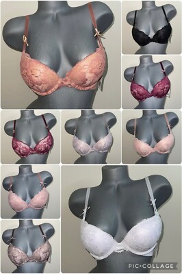 Super Extra Push Up Extreme Padded Maximum Lift Plunge Add 2 Cup Size Bra.